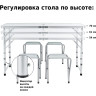 Набор мебели для пикника GREEN GLADE M790-1 мраморный белый